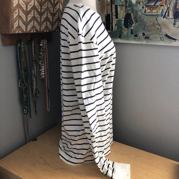 J.Crew Stripe Crew Neck Long Sleeve Stretch Knit Pullover - NEW - Picture 6 of 7